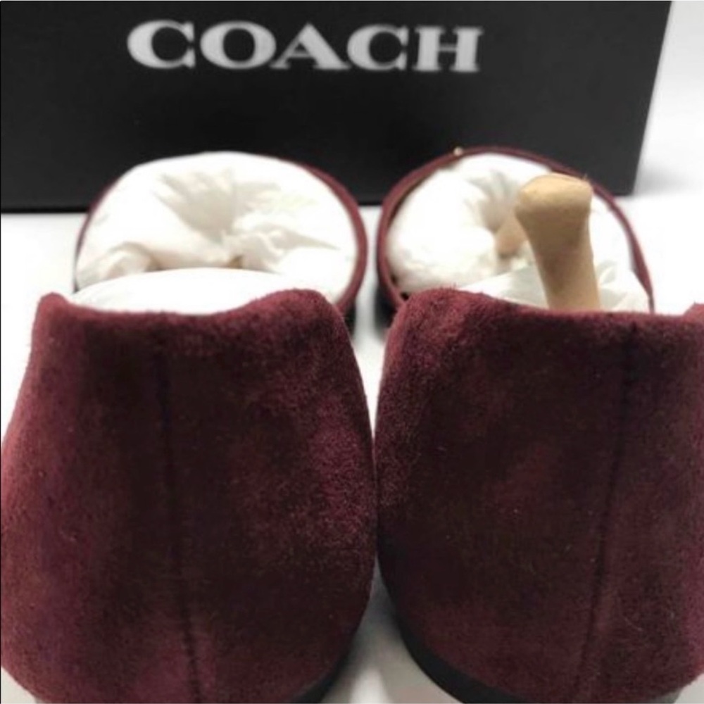 Coach Pointed Toe wine flats size 7 - Picture 8 of 15